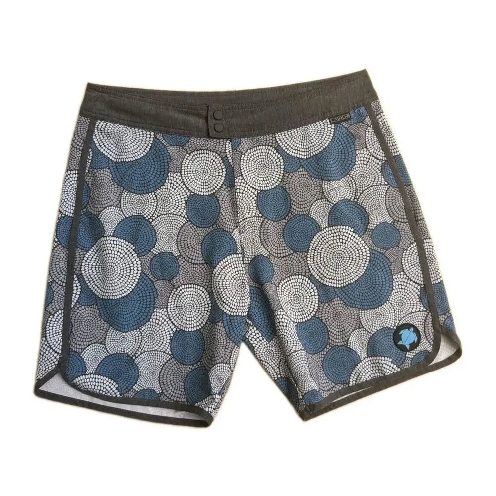 Laird Classic Boarshort Limited Edition Swim Trunks Men 32 Swimwear Swirl Gray